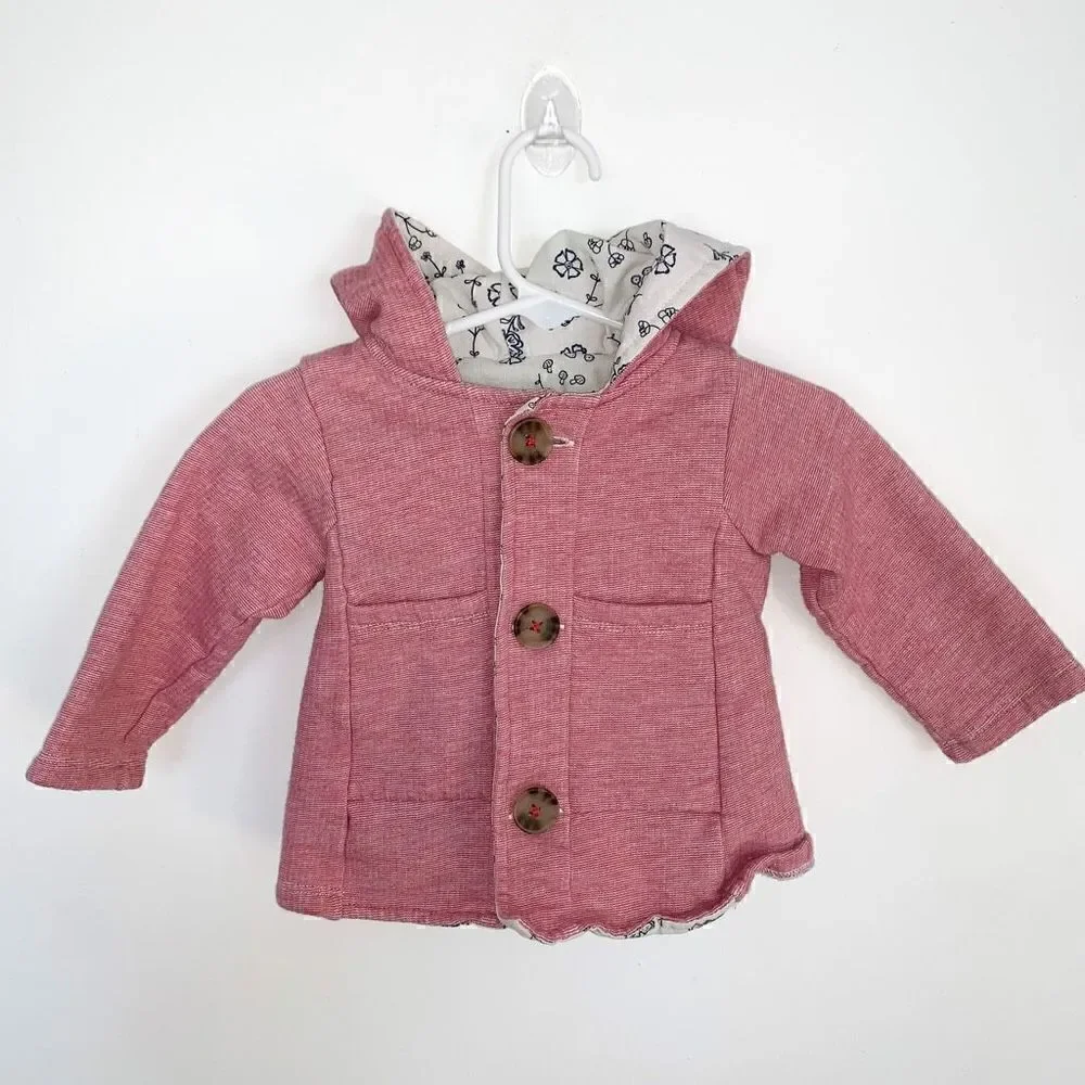 Hazel Village pink Elf fleece lined hooded jacket